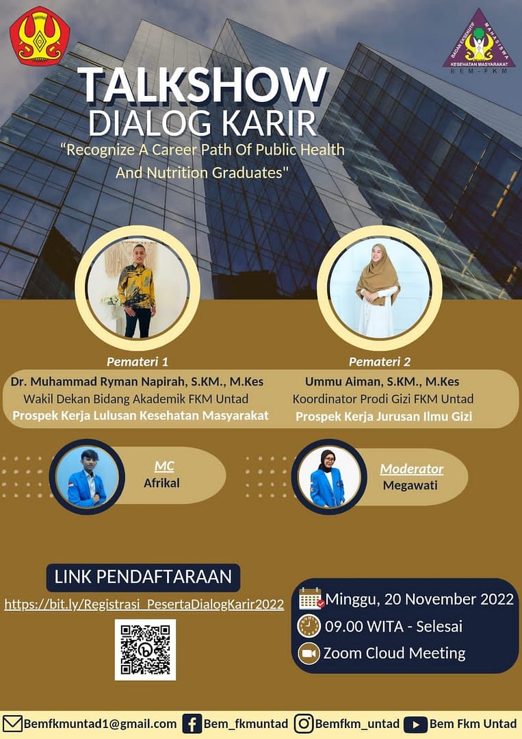 Dekan FKM Harapkan Talkshow yang Dilaksanakan BEM Bisa Tingkatkan Kompetensi Keilmuwan Mahasiswa